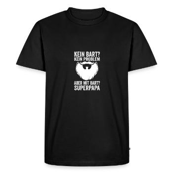 Dad with a beard - Men's Premium Organic T-Shirt - black - Front - Nico (187cm)