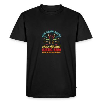 Costume de carnaval Bière Carnaval Carnaval - T-shirt Premium bio Homme - noir - Devant - Nico (187cm)