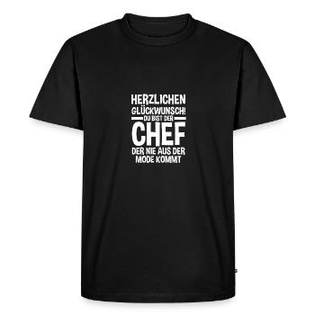 , Group Leader, Team Leader, Supervisor - Men's Premium Organic T-Shirt - black - Front - Nico (187cm)