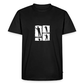 Joueur de fléchettes Fléchettes - T-shirt Premium bio Homme - noir - Devant - Nico (187cm)