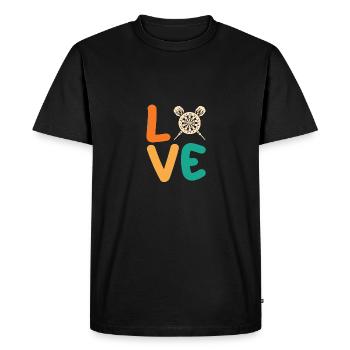 Joueur de fléchettes Fléchettes - T-shirt Premium bio Homme - noir - Devant - Nico (187cm)