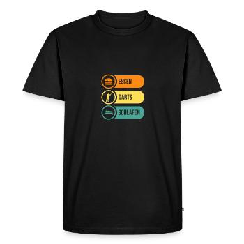 Joueur de fléchettes Fléchettes - T-shirt Premium bio Homme - noir - Devant - Nico (187cm)