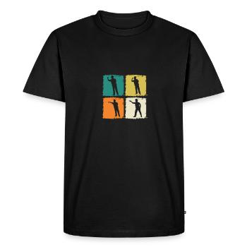 Joueur de fléchettes Fléchettes - T-shirt Premium bio Homme - noir - Devant - Nico (187cm)