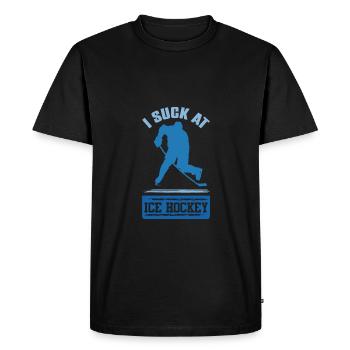 Sports de hockey sur glace - T-shirt Premium bio Homme - noir - Devant - Nico (187cm)