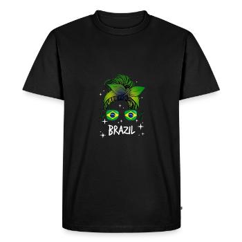 Brazil - Men's Premium Organic T-Shirt - black - Front - Nico (187cm)