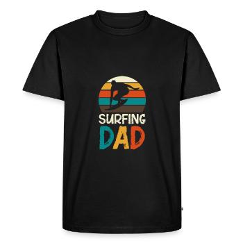 Surf Plage Surf Surf Été Océan Vagues Amour - T-shirt Premium bio Homme - noir - Devant - Nico (187cm)
