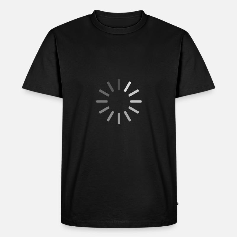 Loading Puffersymbol - Männer Premium Bio T-Shirt - Schwarz
