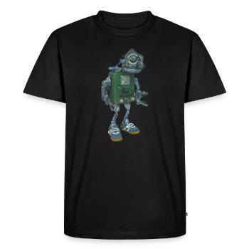 Robot abandonné - T-shirt Premium bio Homme - noir - Devant - Nico (187cm)