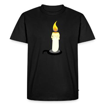 Bougie Feu Lumière Relaxation Romance - T-shirt Premium bio Homme - noir - Devant - Nico (187cm)