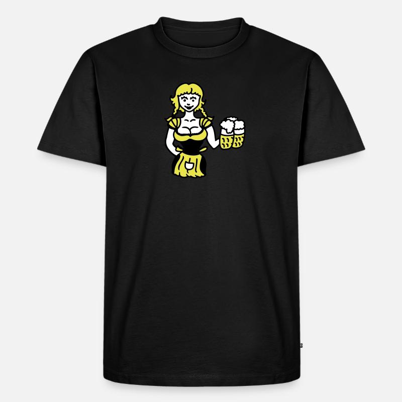Oktorberfest Heidi 3 - Männer Premium Bio T-Shirt - Schwarz