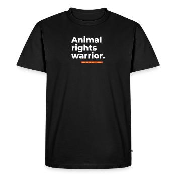 Guerrier des droits des animaux. - T-shirt Premium bio Homme - noir - Devant - Nico (187cm)