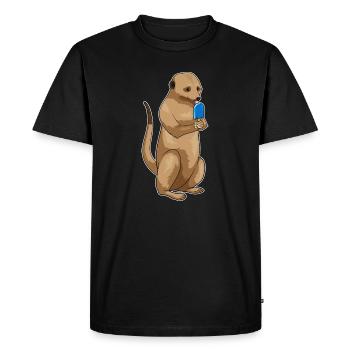 Meerkat popsicles - Men's Premium Organic T-Shirt - black - Front - Nico (187cm)