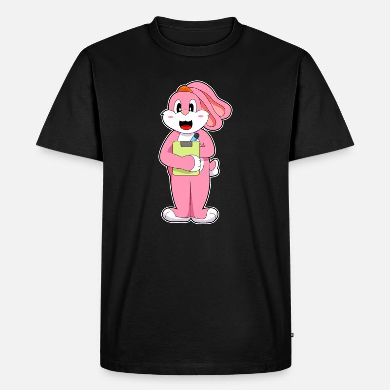 Bloc-notes Rabbit Secretary - T-shirt Premium bio Homme - noir