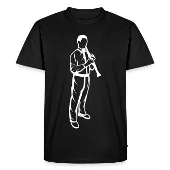 Petit clarinettiste - T-shirt Premium bio Homme - noir - Devant - Nico (187cm)