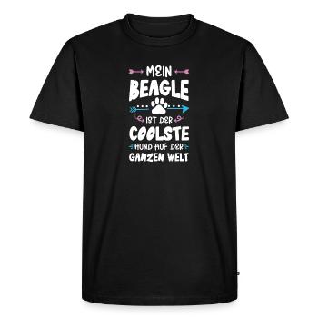 Dicton de chien beagle - T-shirt Premium bio Homme - noir - Devant - Nico (187cm)