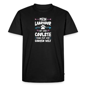 Labrador dog saying - Men's Premium Organic T-Shirt - black - Front - Nico (187cm)