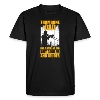 Trombone Dad Trombone Trombone Player Trombonist - Men's Premium Organic T-Shirt - black - Front - Nico (187cm)