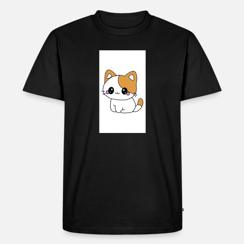 Kawaii-Kätzchen - Männer Premium Bio T-Shirt - Schwarz