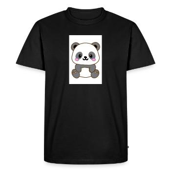 Panda kawaï  - T-shirt Premium bio Homme - noir - Devant - Nico (187cm)