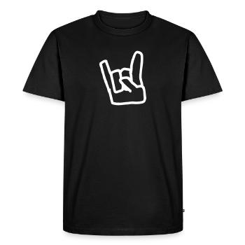 fourchette française - T-shirt Premium bio Homme - noir - Devant - Nico (187cm)