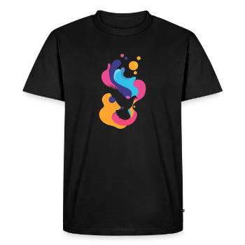 Pigeons Pigeon Oeuf de pigeon - T-shirt Premium bio Homme - noir - Devant - Nico (187cm)
