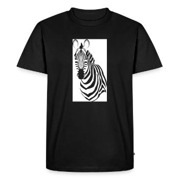 Zebra | Wildlife | Zoo | Africa - Men's Premium Organic T-Shirt - black - Front - Nico (187cm)