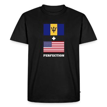 Barbados flag Barbadian bayan - Men's Premium Organic T-Shirt - black - Front - Nico (187cm)