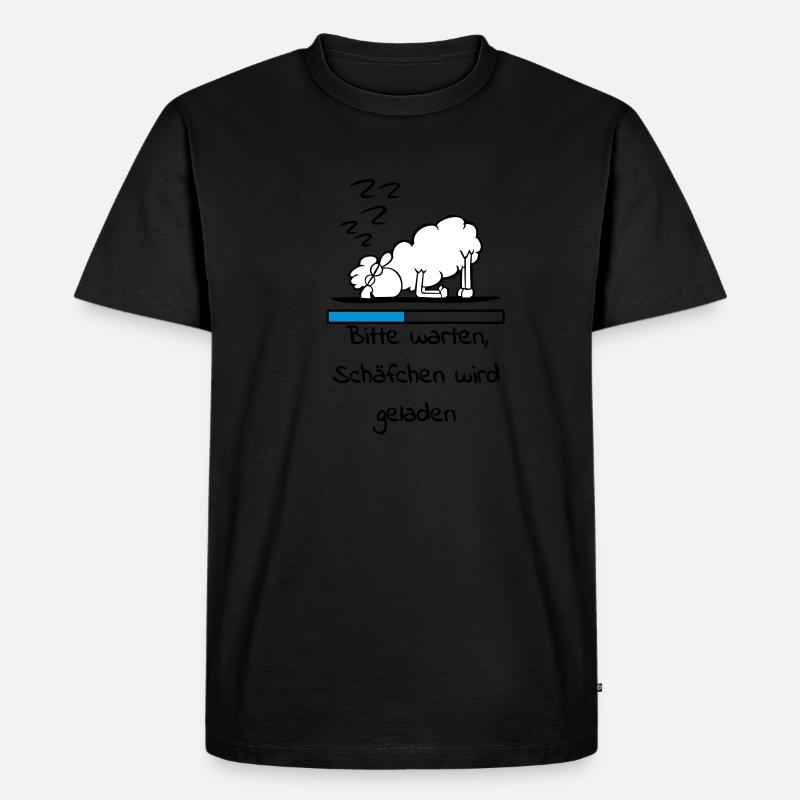 Schäfchen - Männer Premium Bio T-Shirt - Schwarz