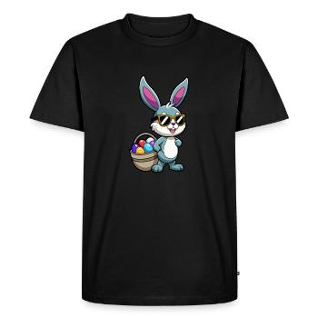 Happy Easter - Easter Bunny - Easter Egg - Gift - Men's Premium Organic T-Shirt - black - Front - Nico (187cm)