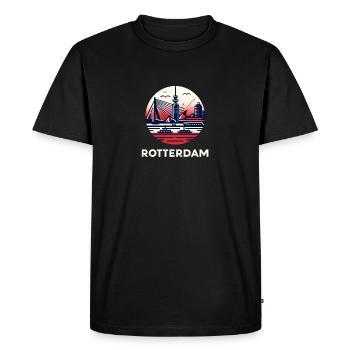 Emblem of Rotterdam - Men's Premium Organic T-Shirt - black - Front - Nico (187cm)