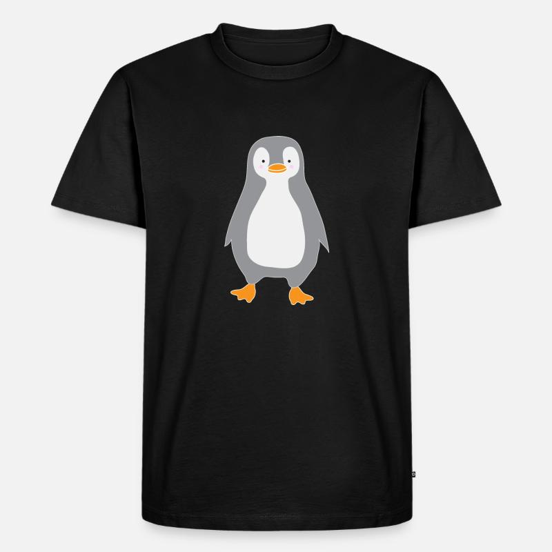 PINGU - Männer Premium Bio T-Shirt - Schwarz