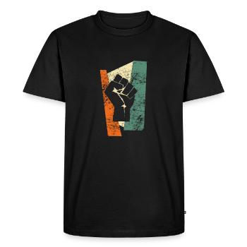 Poing - T-shirt Premium bio Homme - noir - Devant - Nico (187cm)