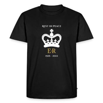 Queen Elizabeth II RIP - Men's Premium Organic T-Shirt - black - Front - Nico (187cm)