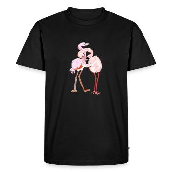 A flamingo never changes his Pink T Shirt - Men's Premium Organic T-Shirt - black - Front - Nico (187cm)