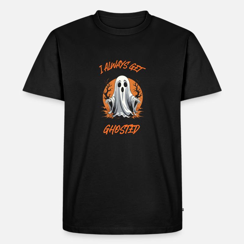 Ich werde immer geghostet - Männer Premium Bio T-Shirt - Schwarz