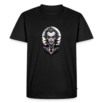 un vampire souriant 1 - T-shirt Premium bio Homme - noir - Devant - Nico (187cm)