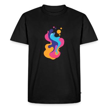 Pigeons, pigeon, bouse de pigeon, œuf - T-shirt Premium bio Homme - noir - Devant - Nico (187cm)