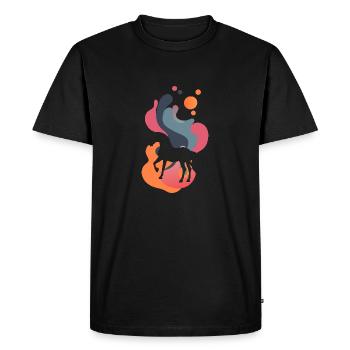 Sabots de cheval Chevaux - T-shirt Premium bio Homme - noir - Devant - Nico (187cm)