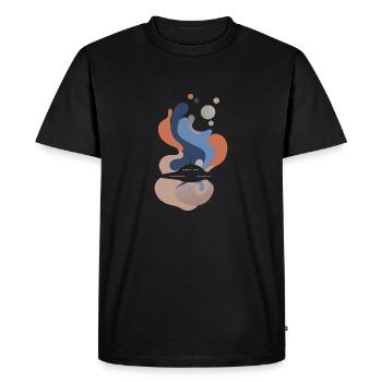 vaisseau spatial Ufo Scifi - T-shirt Premium bio Homme - noir - Devant - Nico (187cm)