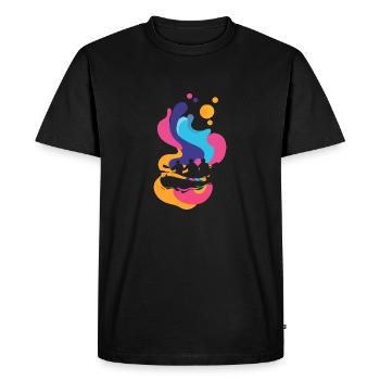 Canot à rames d’eau vive - T-shirt Premium bio Homme - noir - Devant - Nico (187cm)