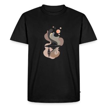 Vaisseau spatial Rocket Scifi - T-shirt Premium bio Homme - noir - Devant - Nico (187cm)