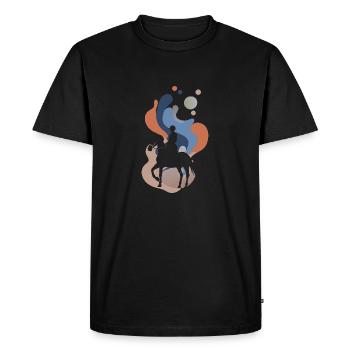 Dressage Cavalier Dressage Club d’équitation - T-shirt Premium bio Homme - noir - Devant - Nico (187cm)