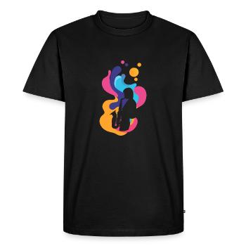 Instrument à vent Jazz Brass Band - T-shirt Premium bio Homme - noir - Devant - Nico (187cm)