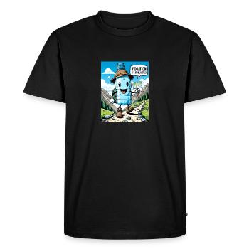Hydration is an Uphill Battle - Men's Premium Organic T-Shirt - black - Front - Nico (187cm)