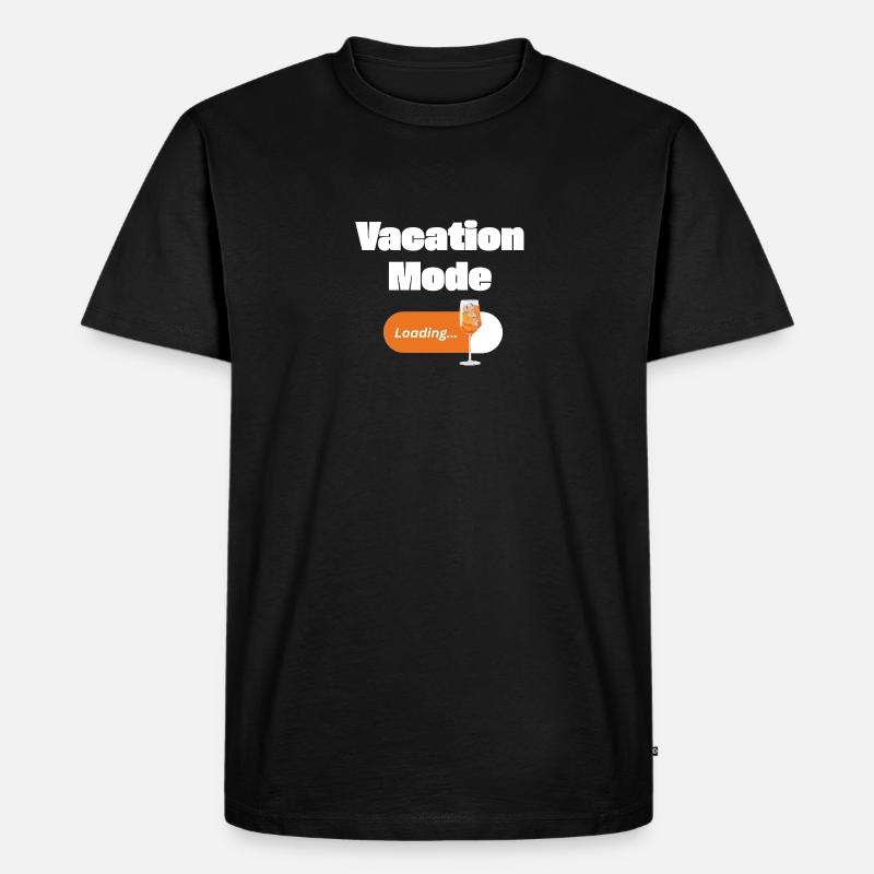 Vacation Mode On – Spritz with Loading Bar (light) - Men's Premium Organic T-Shirt - black