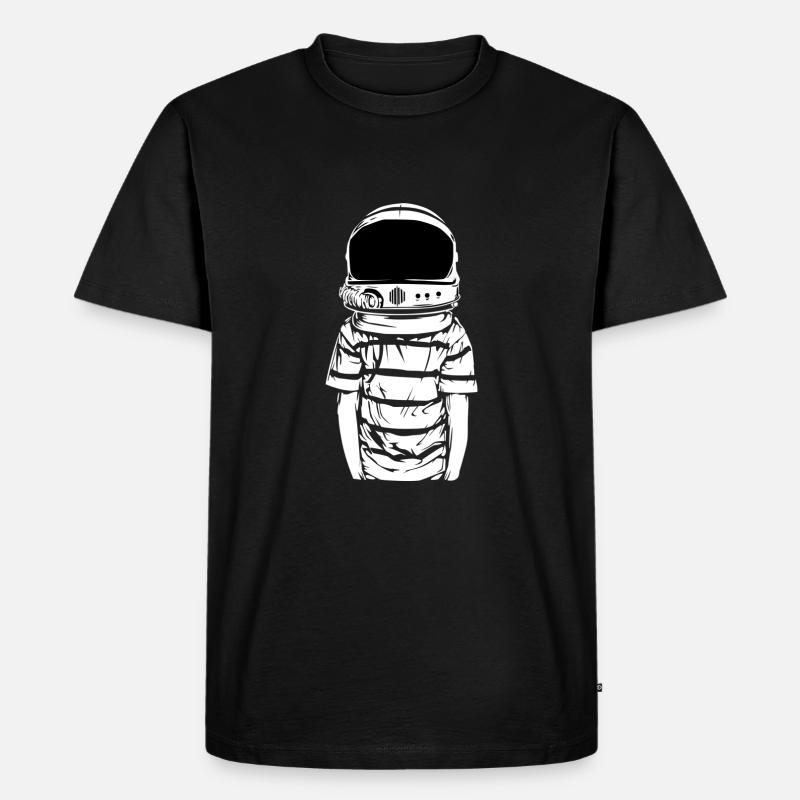Astronaut - Männer Premium Bio T-Shirt - Schwarz