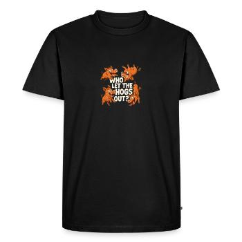 Who Let The Frogs Out Frog Lover - Men's Premium Organic T-Shirt - black - Front - Nico (187cm)