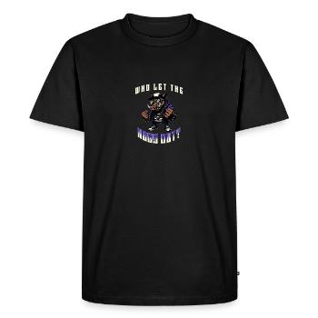 Who Let The Frogs Out Frog Lover - Men's Premium Organic T-Shirt - black - Front - Nico (187cm)