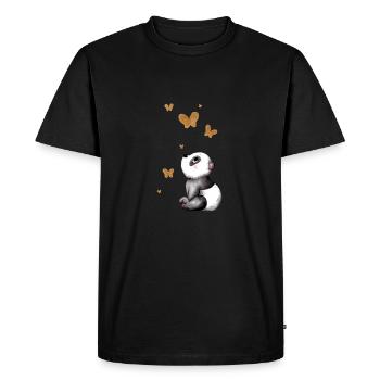 Rêver de panda de dessin animé - T-shirt Premium bio Homme - noir - Devant - Nico (187cm)