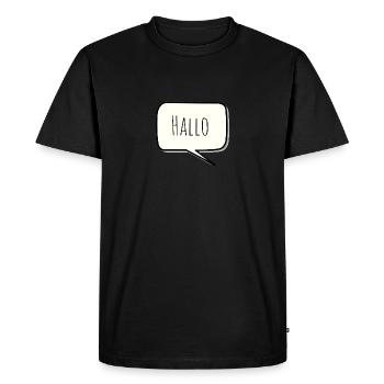 Bonjour - T-shirt Premium bio Homme - noir - Devant - Nico (187cm)